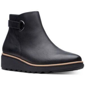Clarks Womens Sharon Spring Booties Color Black
